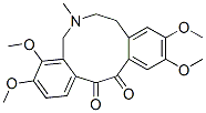 5,6,7,8-Tetrahydro-3,4,10,11-tetramethoxy-6-methyldibenz[c,g]azecine-13,14-dione Struktur