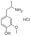 alpha-Methyl-beta-(3-methoxy-4-hydroxyphenyl)ethylamine hydrochloride Struktur