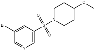 3-broMo-5-(4-Methoxypiperidin-1-ylsulfonyl)pyridine Struktur