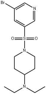 1-(5-broMopyridin-3-ylsulfonyl)-N,N-diethylpiperidin-4-aMine Struktur