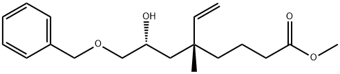 (5R,7R)-8-BENZYLOXY-7-HYDROXY-5-METHYL-5-VINYL-OCTANOIC ACID METHYL ESTER Struktur