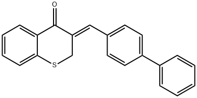 4H-1-Benzothiopyran-4-one, 2,3-dihydro-3-((1,1'-biphenyl)-4-ylmethylene)-, (Z)- Struktur