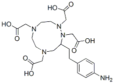 4-aminophenylethyl-1,4,7,10-tetraazacyclodecane-N,N',N'',N'''-tetraacetic acid Struktur