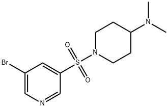 1-(5-broMopyridin-3-ylsulfonyl)-N,N-diMethylpiperidin-4-aMine Struktur