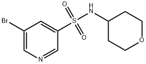 5-broMo-N-(tetrahydro-2H-pyran-4-yl)pyridine-3-sulfonaMide Struktur