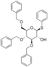 b-D-Glucopyranoside, phenyl 3,4,6-tris-O-(phenylMethyl)-1-thio- Struktur