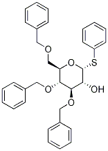 a-D-Glucopyranoside, phenyl 3,4,6-tris-O-(phenylMethyl)-1-thio- Struktur