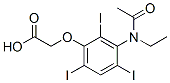 [3-(N-Ethylacetylamino)-2,4,6-triiodophenoxy]acetic acid Struktur