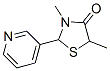 3,5-dimethyl-2-(3-pyridyl)thiazolidin-4-one Struktur