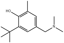 4-(dimethylaminomethyl)-2-methyl-6-tert-butyl-phenol Struktur