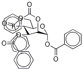 4-Deoxy-4-fluoro-1,2,3,6-tetra-O-benzoyl-α-D-mannose Struktur