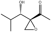 Ethanone, 1-[2-(1-hydroxy-2-methylpropyl)oxiranyl]-, (R*,S*)- (9CI) Struktur