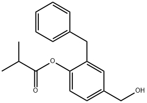 4-HydroxyMethyl-2-benzylphenyl Isobutyrate Struktur