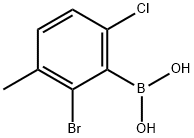 2-Bromo-3-methyl-6-chlorophenylboronic acid Struktur