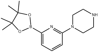 6-(PIPERAZIN-1-YL)PYRIDINE-2-BORONIC ACID PINACOL ESTER Struktur