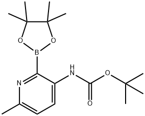 Boc-3-AMino-6-Methylpyridine-2-boronic acid pinacol ester Struktur