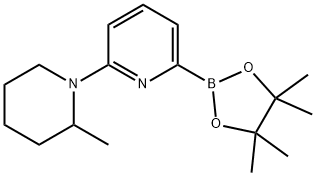 6-(2-METHYLPIPERIDIN-1-YL)PYRIDINE-2-BORONIC ACID PINACOL ESTER Struktur