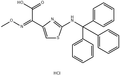 (Z)(METHOXYIMINO)[2(TRITYLAMINO)THIAZOL- 4-YL]ACET.AC.MONOHCL Struktur