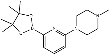 6-(4-METHYLPIPERAZIN-1-YL)PYRIDINE-2-BORONIC ACID PINACOL ESTER Struktur