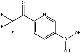 6-Trifluoroacetylpyridine-3-boronic acid Struktur