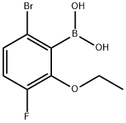 6-Bromo-3-fluoro-2-ethoxyphenylboronic acid Struktur