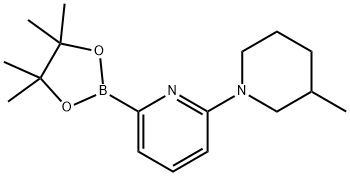 6-(3-METHYLPIPERIDIN-1-YL)PYRIDINE-2-BORONIC ACID PINACOL ESTER Struktur