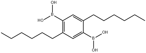 2,5-BIS(HEXYL)-1,4-BENZENEBIS(BORONIC ACID) Struktur