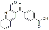 3-(4-carboxybenzoyl)-2-quinolinecarboxaldehyde Struktur