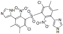 1-methyl-4-nitro-5-imidazolyl-2-chloro-6-methylphenyl sulfone Struktur