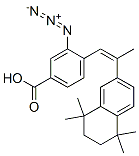 3-azido-4-(2-(5,6,7,8-tetrahydro-5,5,8,8-tetramethyl-2-naphthalenyl)-1-propen-1-yl)benzoic acid Struktur