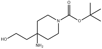 tert-butyl 4-aMino-4-(2-hydroxyethyl)piperidine-1-carboxylate Struktur