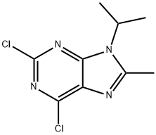 2,6-Dichloro-9-isopropyl-8-Methyl-9H-purine Struktur