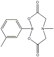 6-Methyl-2-(3-methylphenyl)-1,3,6,2-dioxazaborocane-4,8-dione Struktur