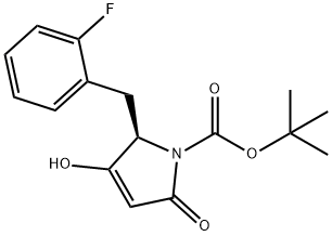 (S)-2-(2-Fluoro-benzyl)-3,5-dioxo-pyrrolidine-1-carboxylic acid tert-butyl ester Struktur