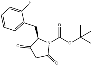 (S)-2-(2-Fluoro-benzyl)-3-hydroxy-5-oxo-2,5-dihydro-pyrrole-1-carboxylic acid tert-butyl ester Struktur