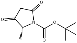 (R)-2-Methyl-3,5-dioxo-pyrrolidine-1-carboxylic acid tert-butyl ester Struktur