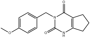 3-(4-Methoxy-benzyl)-1,5,6,7-tetrahydro-cyclopentapyriMidine-2,4-dione Struktur