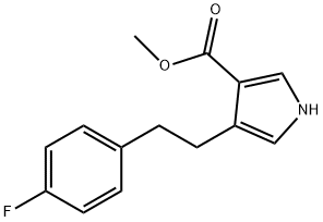 4-[2-(4-Fluoro-phenyl)-ethyl]-1H-pyrrole-3-carboxylic acid Methyl ester Struktur