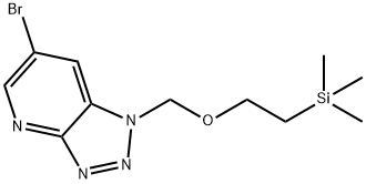 6-BroMo-1-(2-triMethylsilanyl-ethoxyMethyl)-1H-[1,2,3]triazolo[4,5-b]pyridine Struktur