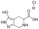 3-Hydroxy-4,5,6,7-tetrahydro-2H-pyrazolo[3,4-c]pyridin-5-carboxylic acid HCl Struktur