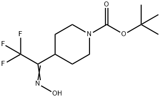 N1-BOC-4-(2,2,2-Trifluoro-1-(hydroxyiMino)ethyl)piperidine Struktur