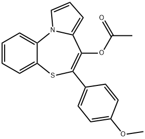 5-(4-METHOXYPHENYL)PYRROLO[2,1-D][1,5]BENZOTHIAZEPIN-4-OL ACETATE Struktur