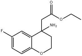 ethyl 2-(4-aMino-6-fluorochroMan-4-yl)acetate Struktur