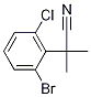 2-(2-BROMO-6-CHLOROPHENYL)-2-METHYLPROPANENITRILE Struktur