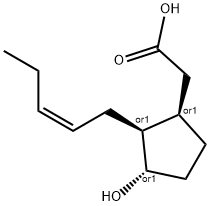 (+/-)-3-HYDROXY-2-(2-PENTENYL)CYCLOPENTANEACETIC ACID Struktur