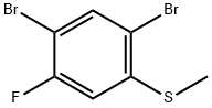 1,5-Dibromo-2-fluoro-4-(methylsulfanyl)benzene Struktur