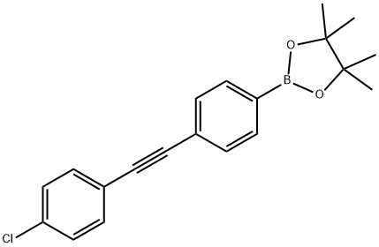 2-{4-[2-(4-Chlorophenyl)ethynyl]phenyl}-4,4,5,5-tetramethyl-1,3,2-dioxaborolane Struktur