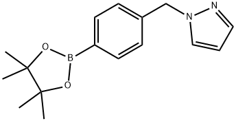 1-{[4-(tetramethyl-1,3,2-dioxaborolan-2-yl)phenyl]methyl}pyrazole Struktur