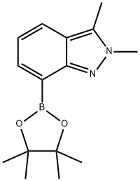 2,3-Dimethyl-7-(4,4,5,5-tetramethyl-1,3,2-dioxaborolan-2-yl)-2H-indazole Struktur