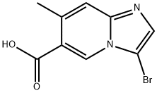 Imidazo[1,2-a]pyridine-6-carboxylic acid, 3-bromo-7-methyl- Struktur